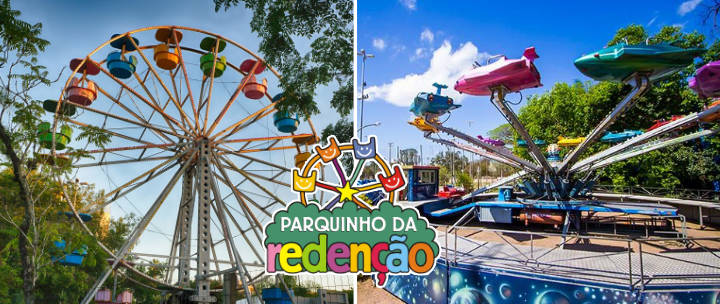 Parquinho da Redenção: Ingresso para os brinquedos - Porto Alegre. Cupom de Desconto Tchê Ofertas.