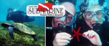 Imagens debaixo d'água Submarine Escola de Mergulho.