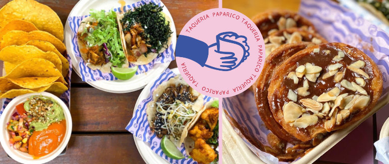 Imagens dos pratos de comida mexicana no restaurante Paparico Taqueria.