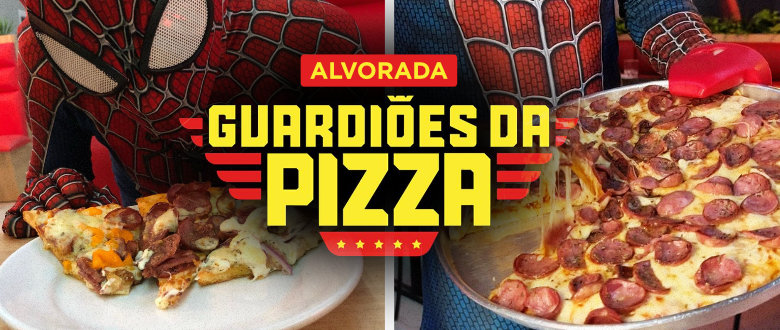 Homem-Aranha com pizzas salgadas