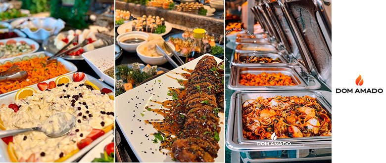 Imagens do buffet livre Dom Amado Balneário Camboriú.