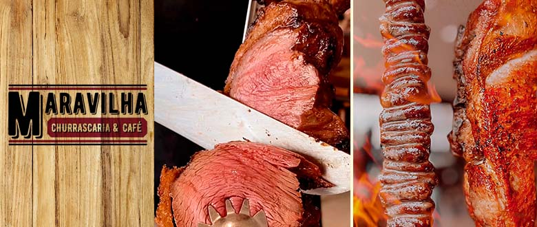 Imagens dos cortes de carnes Marvilha Restaurante e Churrascaria.