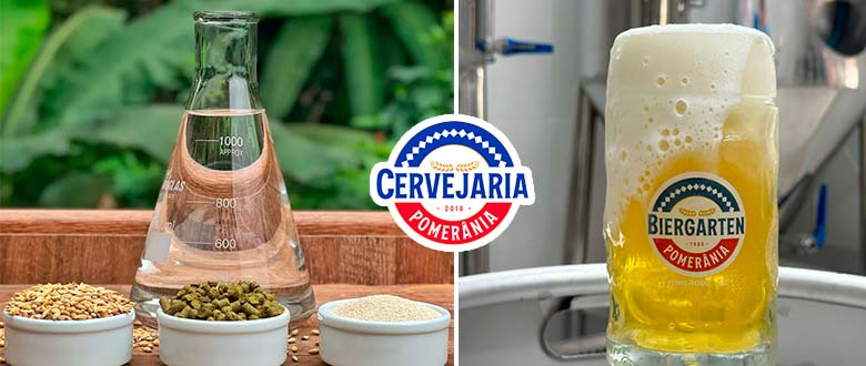 Imagens da cerveja artesanal da Cervejaria Pomerânia.