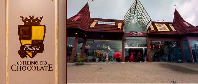 Imagem do Reino do Chocolate da Caracol Chocolates em Gramado.