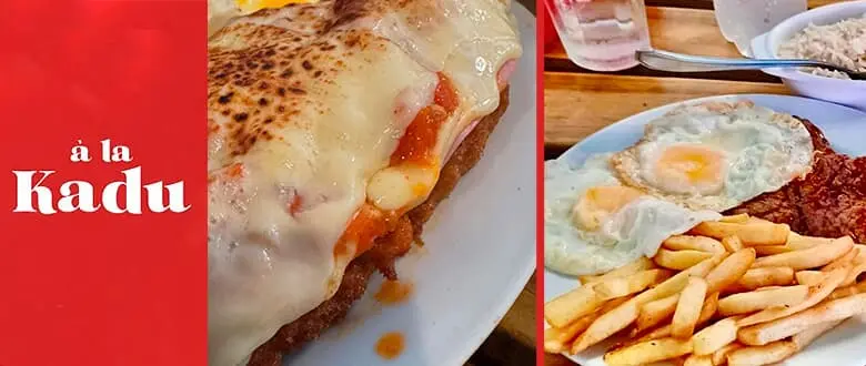 Restaurante À La Kadu em Porto Alegre com Desconto. Bife A Parmegiana ou A La Minuta