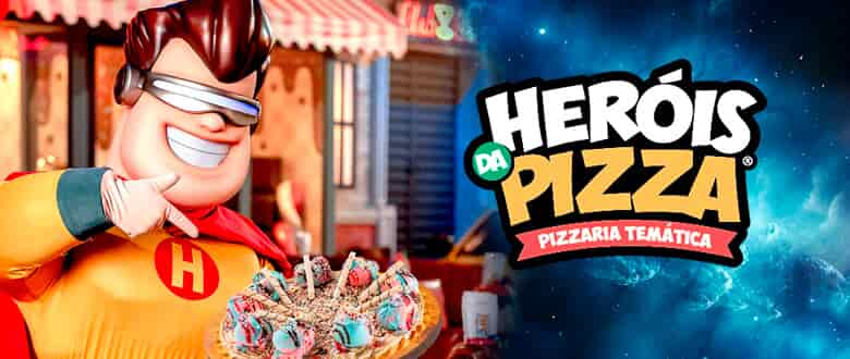 Heróis da Pizza Balneário Camboriú: Rodízio de pizzas Temático - Desconto Tchê Ofertas.