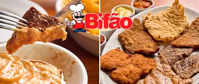 Restaurante O Bifão em Novo Hamburgo: Travessa do Bifão com Acompanhamentos. Tchê Ofertas.