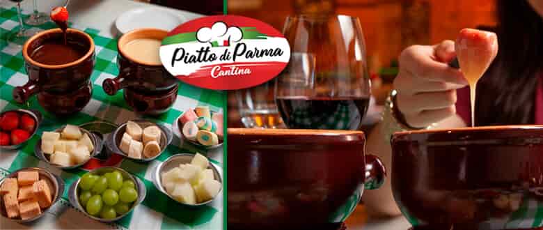 Oferta Piato Di Parma Sequência de Fondue em Gramado: Imagem de fondue de carne e queijo.