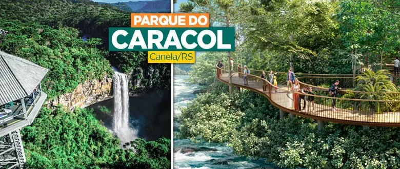 Parque do Caracol - Canela: Ingresso com Cupom de Desconto - Tchê Ofertas. Cascata do Caracol.