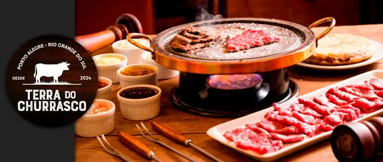 Terra do Churrasco: Sequência de Fondue em Porto Alegre - Cupom de Desconto do Tchê Ofertas.