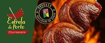 Churrascaria Estrela do Porto: Espeto Corrido no Centro Histórico. Cupom de Desconto Tchê Ofertas.