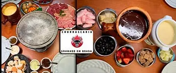 Gramado e Brasa: Sequência de Fondue - Cupom de Desconto Tchê Ofertas.