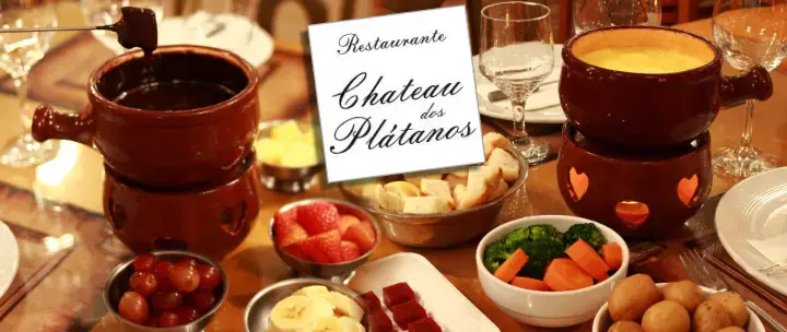 Chateau dos Plátanos Gramado: Fondue - Cupom de Desconto Tchê Ofertas. Forever in Gramado.