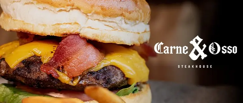 Carne & Osso: Hambúrguer Big Steak Cheddar - Gramado. Cupom de Desconto Tchê Ofertas.