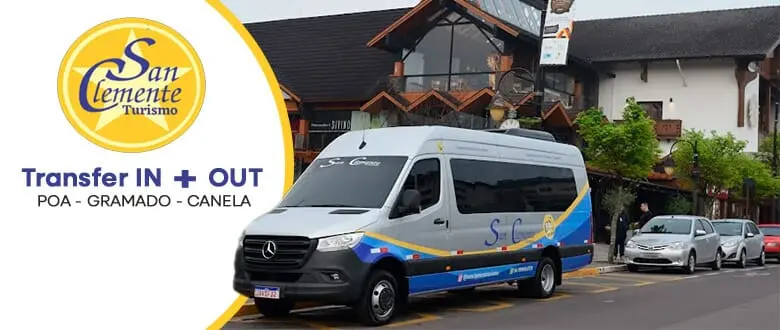 San Clemente Turismo: Transfer de Porto Alegre a Gramado e Canela. Cupom de Desconto Tchê Ofertas.