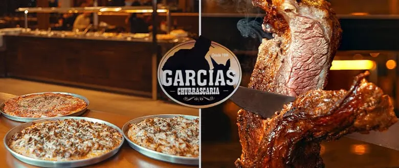 Churrascaria Garcias Praia de Belas: Buffet e Rodízio de Pizzas - Cupom de Desconto Tchê Ofertas.