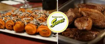 Rodízio de panquecas, risotos e grelhados em oferta no Sbornea's. Imagem panquecas salgada e doce.