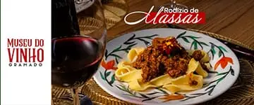 Museu do Vinho Gramado: Rodízio de Massas - Cupom de Desconto do Tchê Ofertas.