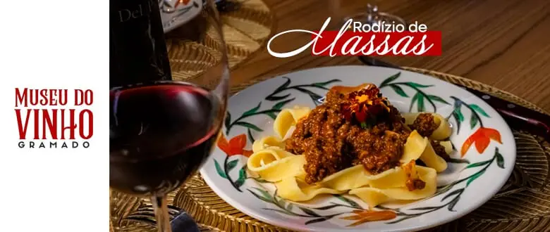 Museu do Vinho Gramado: Rodízio de Massas - Cupom de Desconto do Tchê Ofertas.