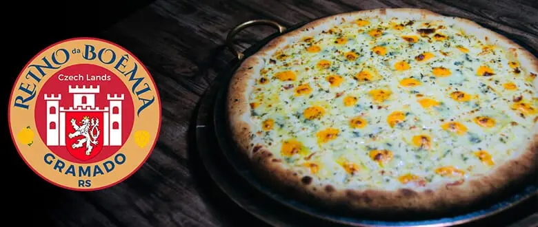 Reino da Boêmia Gramado. Imagem das pizzas. Rodízio de Pizzas com Desconto. Tchê Ofertas.