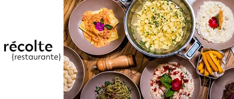 Imagem das massas e risotos Rècolte Restaurante