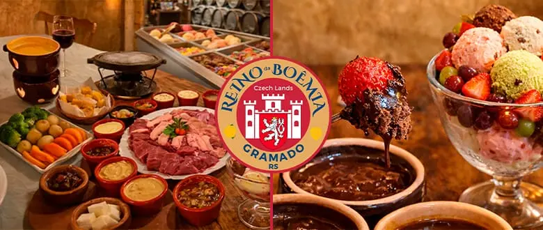 Fondue de Chocolate Preto Branco Doce de Leite e Fondue de Queijo.