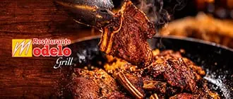 Restaurante Modelo Grill: Rodízio de Carnes, Massas e Sushi - Cupom de Desconto do Tchê Ofertas.