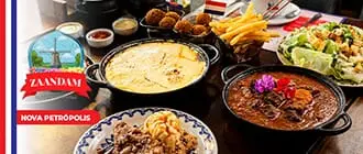 Zaandam Nova Petrópolis: Sequência de Almoço Holandês - Cupom de Desconto do Tchê Ofertas.