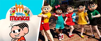 Imagem da turma da Mônica na Vila da Mônica Gramado.