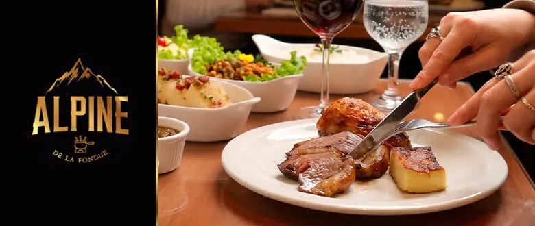 Alpine de La Fondue: Espeto Corrido com Acompanhamentos - Cupom de Desconto do Tchê Ofertas.