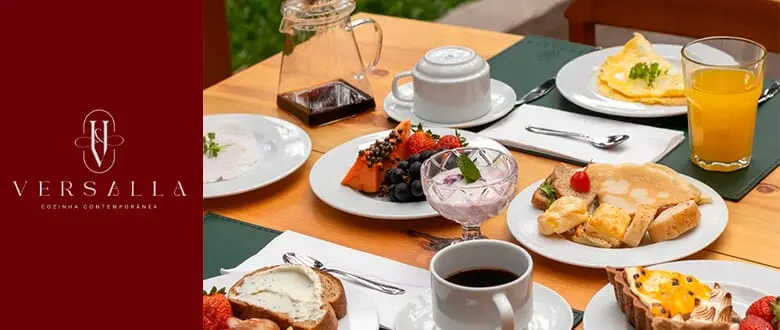 Versalla Gramado - Buffet de Café da Manhã - Cupom de Desconto do Tchê Ofertas.