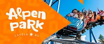 Imagens das atrações do Alpen Park em Canela.