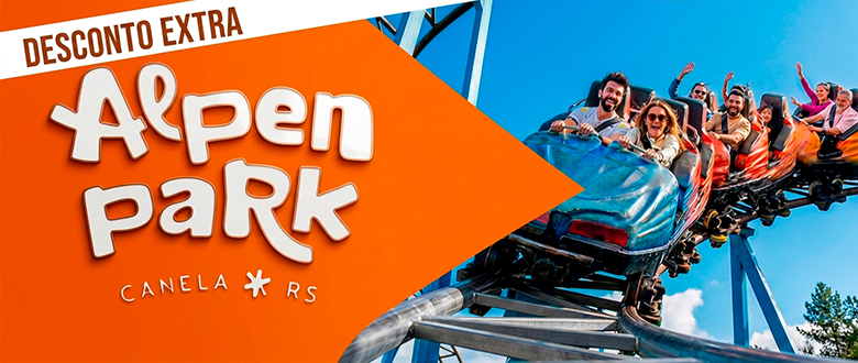 Imagens das atrações do Alpen Park em Canela.