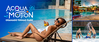 Acquamotion Gramado. Desconto. Oferta. Cupom. Imagem da piscina natualmente aquecida.