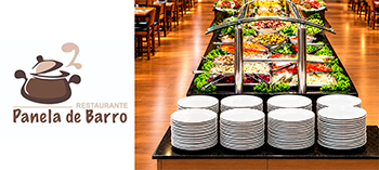 Restaurante Panela de Barro: Buffet Livre com Desconto do Tchê Ofertas. Imagem do Buffet.