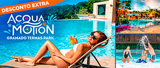 Acquamotion Gramado. Desconto. Oferta. Cupom. Imagem da piscina natualmente aquecida.